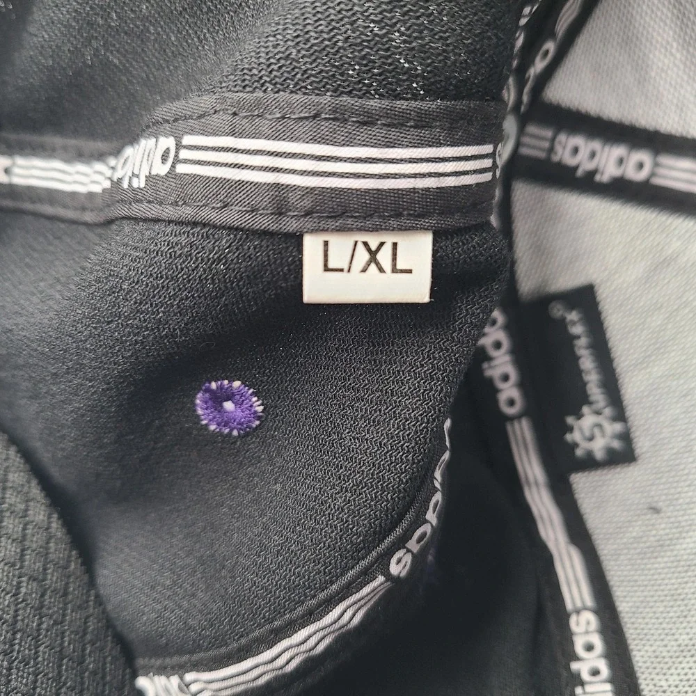 Adidas Hat Fitted L-XL Black Purple‎ Lions L Logo Flat Brim Baseball Casual Men